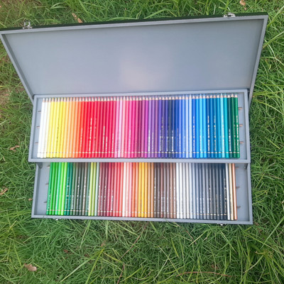 مداد رنگی ۱۲۰ رنگ پلی کروم فابرکاستل جعبه چوبی مشکی داخل طوسی